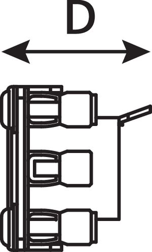 RapidNet 1U 4 Port Panel (side view)