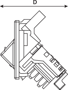 Category 5e Angled 6C Module (side view)