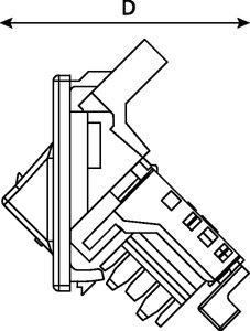 LJ6C Category 5e Angled Module (side view)