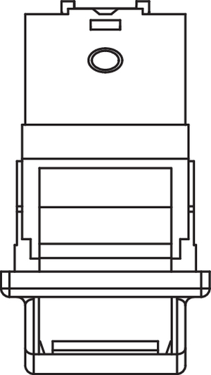 Category 6 Angled LJ6C Module (top view)