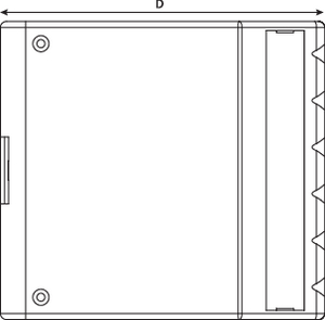 6 Port Unloaded Lan Lock Unit (top view)