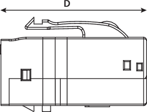 Shielded FTP Keystone Jack (side view)