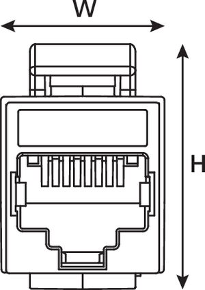 Shielded FTP Keystone Jack (front view)
