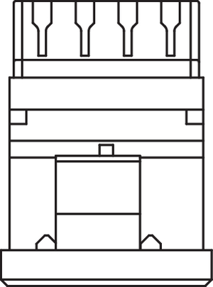 Top view of Category 6 Easy Clip single module
