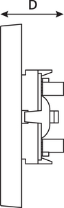 Category 5e 4 Port Module (side view)