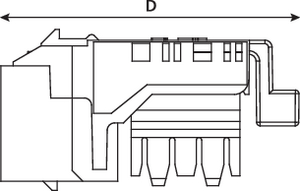Category 6 Keystone Jack (side view)