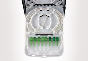 Fibre Facade Box (showing pigtail tray with LC-APC adaptors)