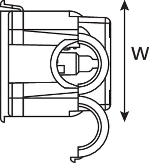 RapidNet Pod showing the cable entry point (front view)