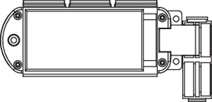RapidNet Pod showing cable entry clamp (top view)