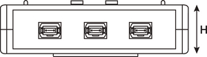 RapidNet MTP 3 x 8 fibre cassette with 2 x 12 fibre Rear MTP Connectors