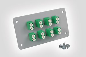 Connector Plate with 8 LC APC Adaptors