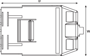 RapidNet 12 Core LC Cassette with MTP Connector (top view)
