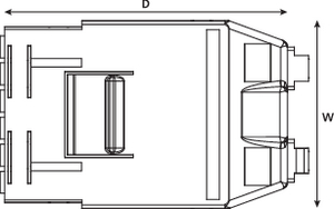 RapidNet 24 Core LC Cassette with MTP Connectors (top view)