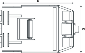 RapidNet 12 Core SC Cassette with MTP Connector (top view)