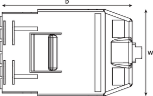 RapidNet 24 Core LC Cassette with MTP Connector (top view)
