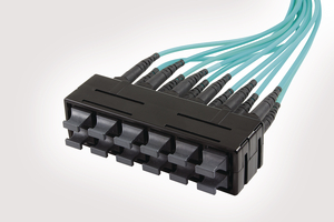12 Port MTP Fibre Adaptor Mounting Module (shown with connectors - not supplied)