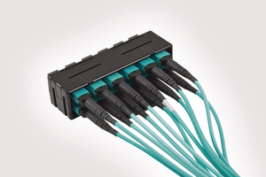 12 Port MTP Fibre Adaptor Mounting Module (shown with connectors - not supplied)