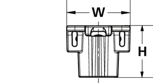 Versatile two-piece design allows cable routing above, perpendicular or parallel to stud.