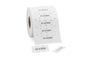 TAGPU – white cable marker with 6 fixing holes for easy identification in tough environments.