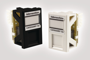 LJ6C Category 5e Single Outlets (shown in black and white)