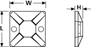 MB Series Square Design Screwable, MB Series Square Design Self Adhesive