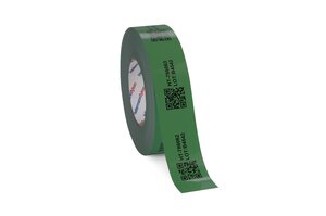 Helatag 1213 - green UV-resistant continuous label for the identification on both flat and rough surfaces.