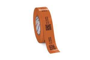 Helatag 1213 - orange UV-resistant continuous label for the identification on both flat and rough surfaces.