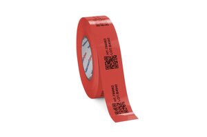 Helatag 1213 - rød UV-bestandig kontinuerlig etikett for identifikasjon på både flate og ru overflater.