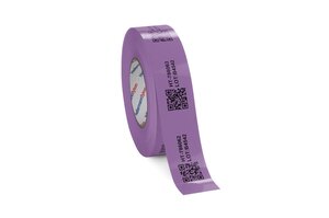 Helatag 1213 - violet UV-resistant continuous label for the identification on both flat and rough surfaces.
