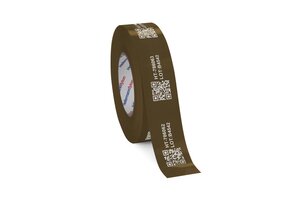 Helatag 1213 - brown UV-resistant continuous label for the identification on both flat and rough surfaces.