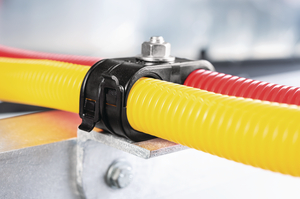 Each mount has two pawls for easy pre-installation on a threaded fastener prior to securing with a mechanical fastener.