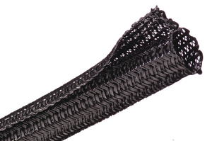 Lateral split allows the braided sleeving to open up to accommodate a variety of bundling requirements.