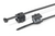 2-piece fixing tie with EdgeClip for side cable routing.
