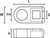 FH cable tie mounts (plan and side view)