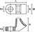 LKM, CL8 cable tie mounts (plan and side view)