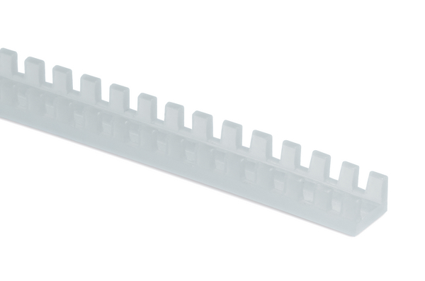 Serrated Edge Grommet Strips White Polyethylene grommet strip panel.