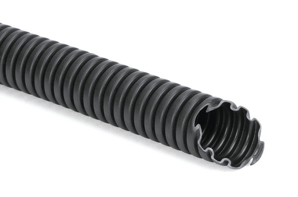 Ø 10 mm / Ø extérieur 13 mm gaine annelée gris non fendue en PP