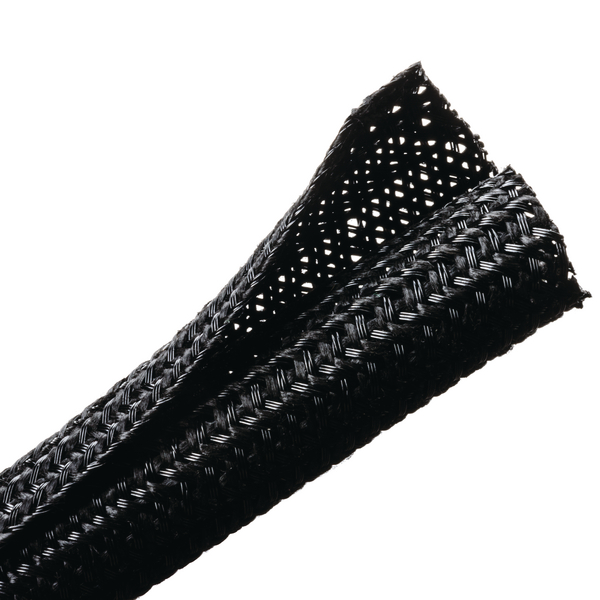 Lateral split allows the braided sleeving to open up to accommodate a variety of bundling requirements.