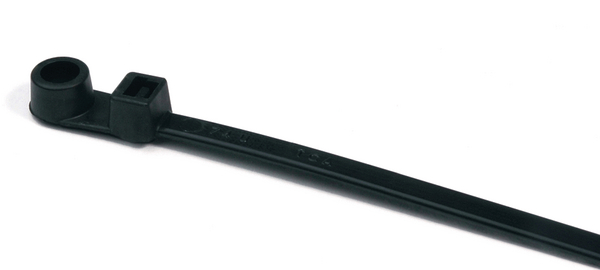 One-piece Screw Mount Cable Ties fasten with a screw or bolt to provide secure routing of cable bundles.