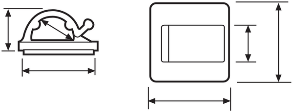 Embases avec clip arrondi pour câble RA3 (151-13018)