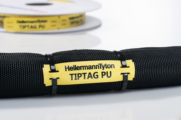 TIPTAG PU – dauerhaft bedruckbares Kennzeichnungsschild für raue Bedingungen.