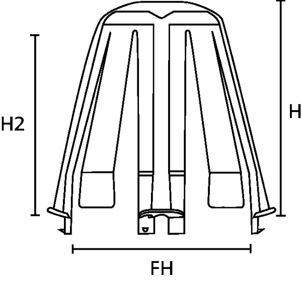 HellermannTyton Abstandshalter für Einbaustrahler SpotClip-IV-Slim