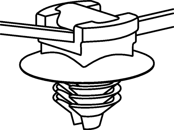 2-Piece Fixing Ties with Fir Tree, with Disc, for Round Holes T50ROSFT6SD ( 156-00085)