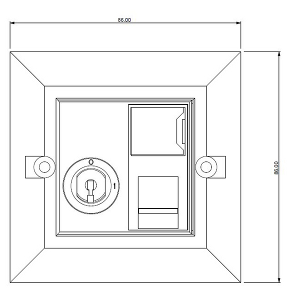 Lockable Outlets AS08KBC5E-LOC/WH (852-05245)