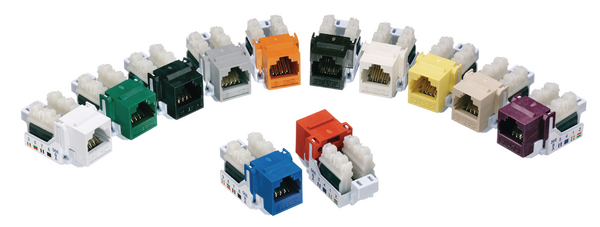 Category 6 Keystone Jacks - 12 different colours available