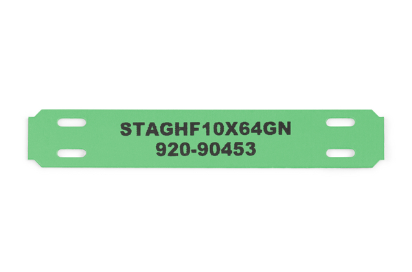 Identification tags for cable bundle, thermal transfer, ladder
