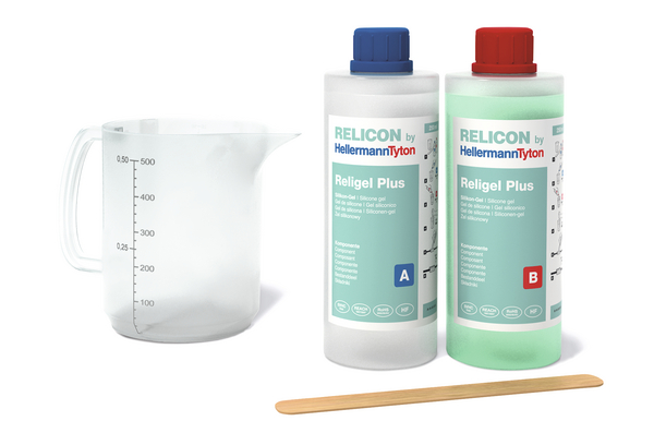 RELICON Religel Plus, snel drogende en hittebestendige 2 componenten siliconen gel.