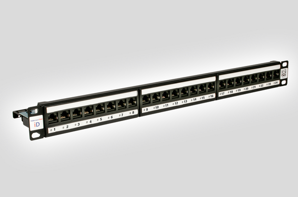 The iD Acive Panel provides 24 ports in 1U with LED indicators